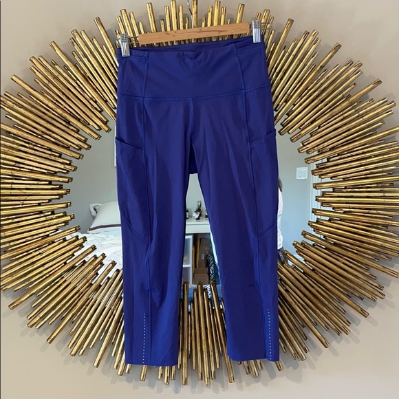 lululemon athletica Pants - Lululemon Blue Cropped Leggings